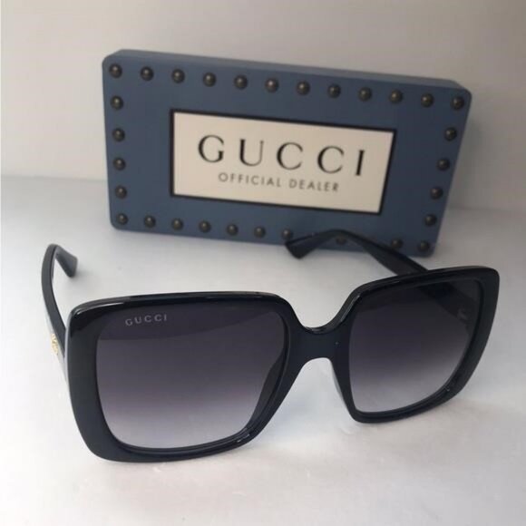 Authentic Gucci Grey Gradient Square Ladies Sunglasses GG0632S 001 main image 5